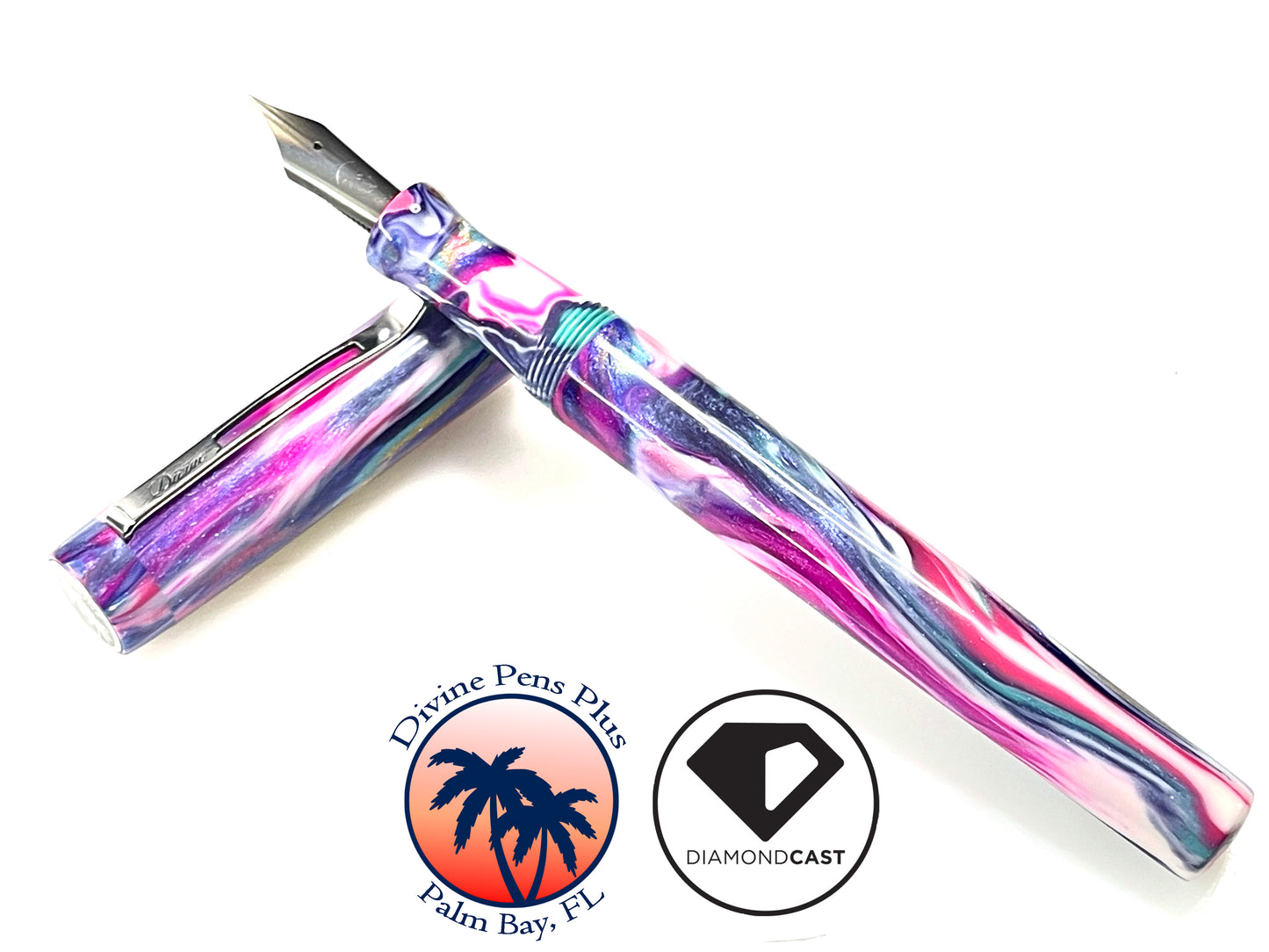 Agape Fountain Pen - Custom DiamondCast™ Multi-color