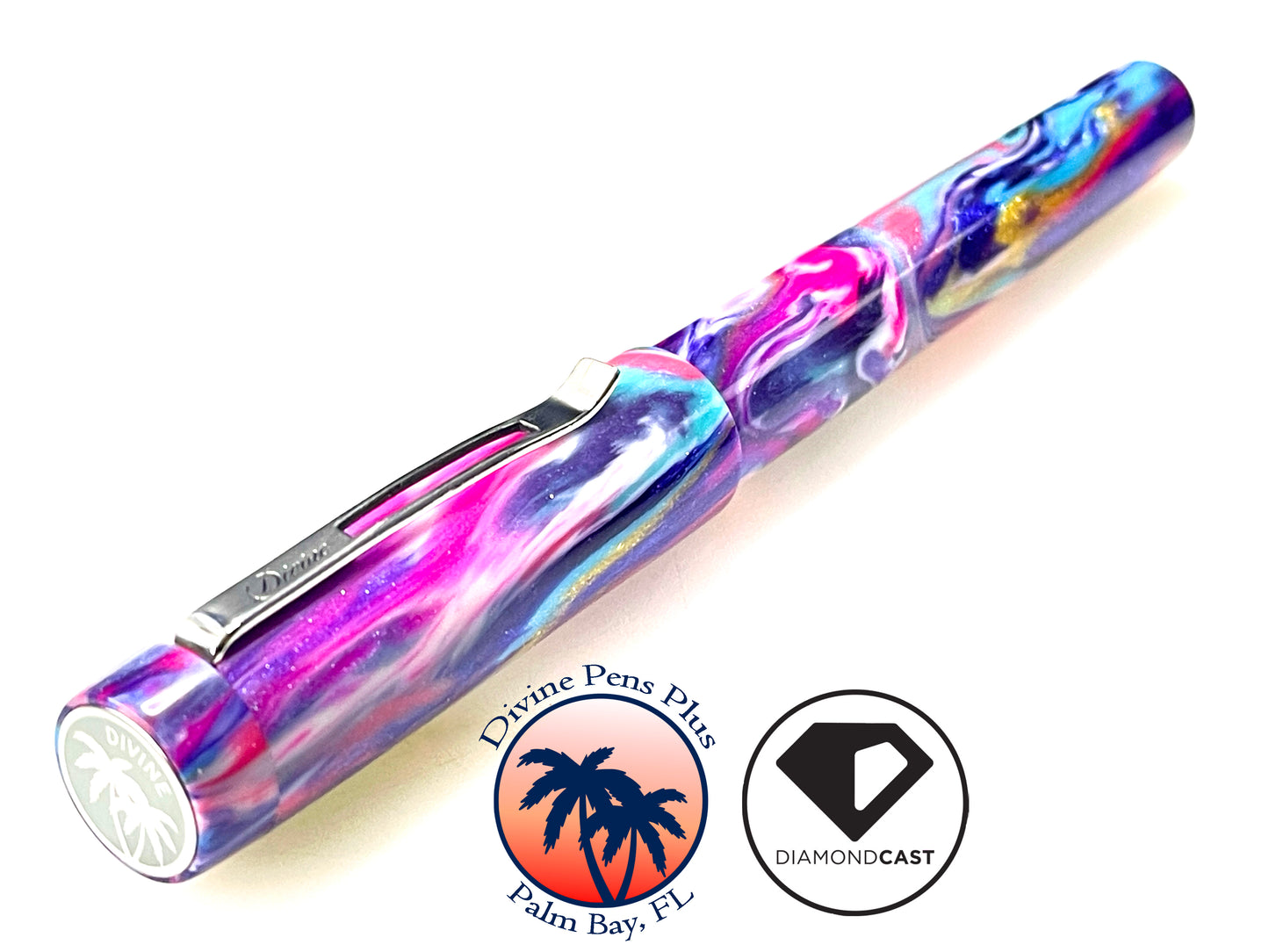 Agape Fountain Pen - Custom DiamondCast™ Multi-color