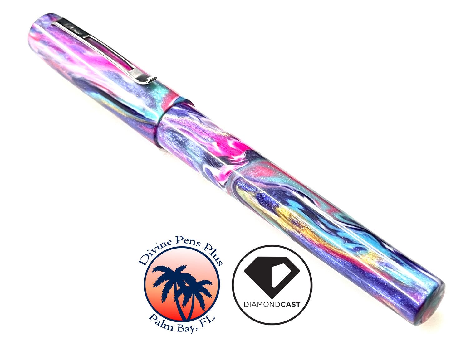 Agape Fountain Pen - Custom DiamondCast™ Multi-color