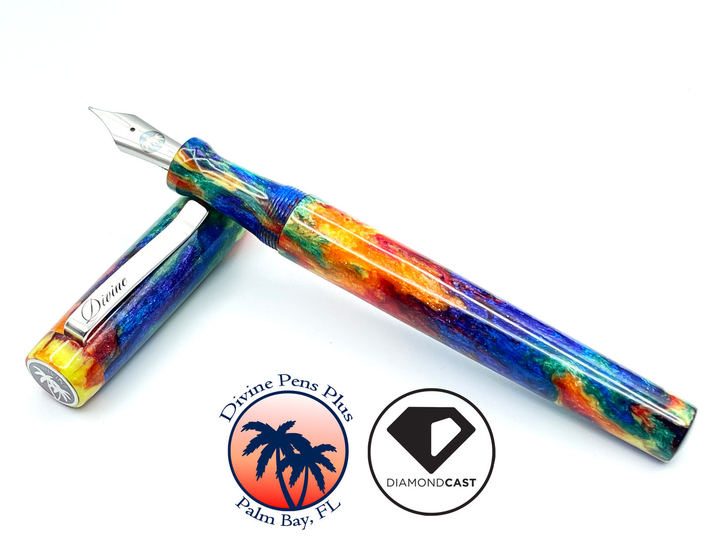 Agape Fountain Pen - "Oil Slick" DiamondCast™