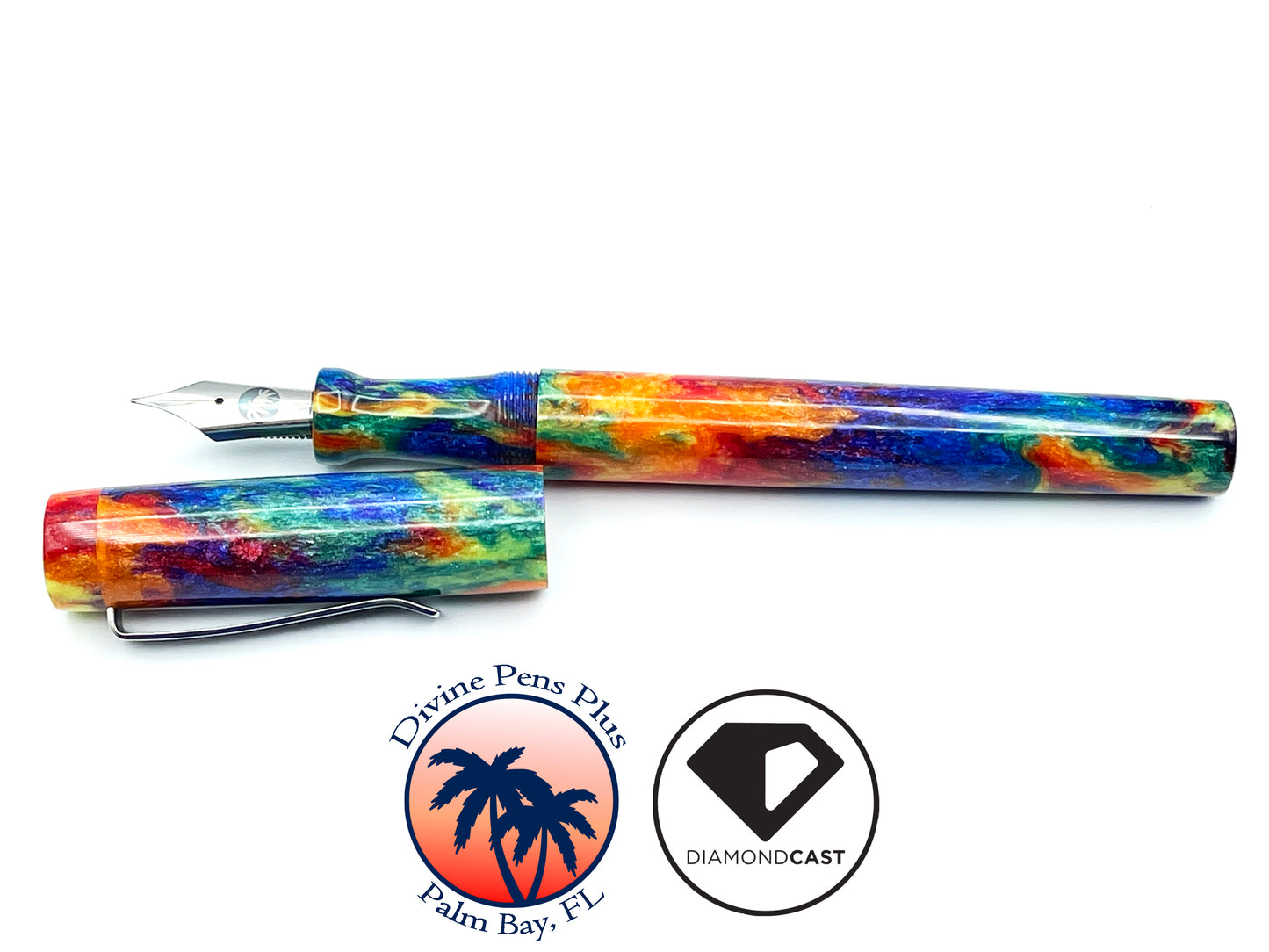 Agape Fountain Pen - "Oil Slick" DiamondCast™