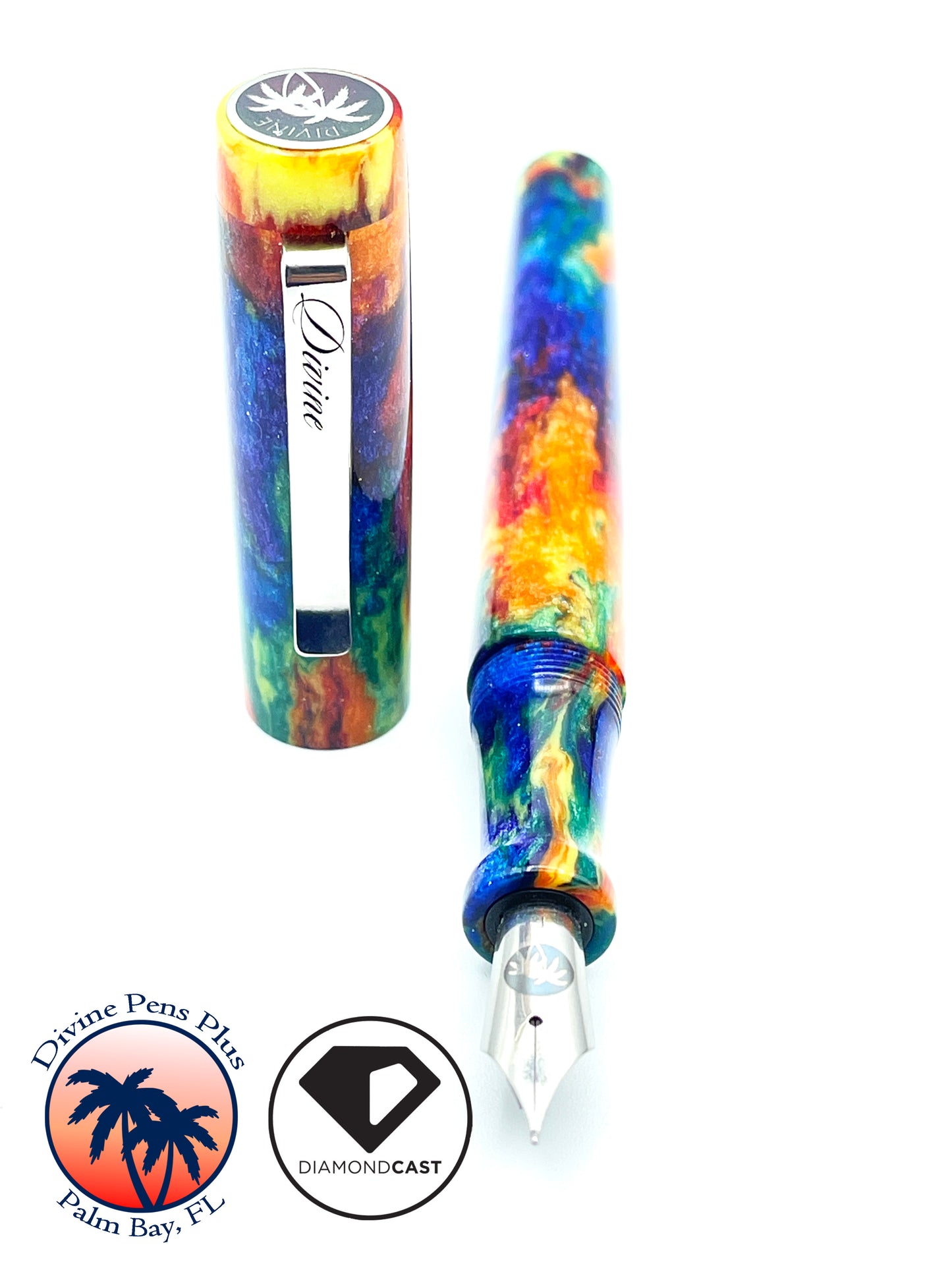 Agape Fountain Pen - "Oil Slick" DiamondCast™