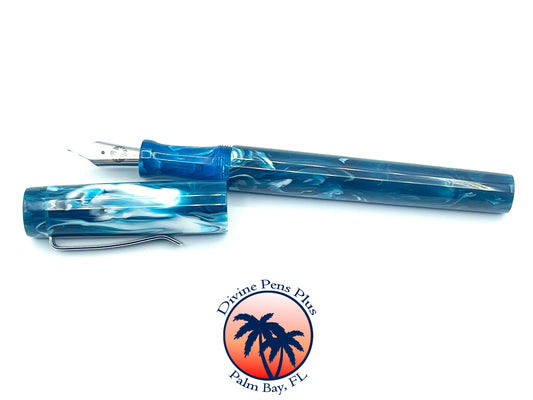 Agape Fountain Pen - "Arctic Blast" Brooks Blanks