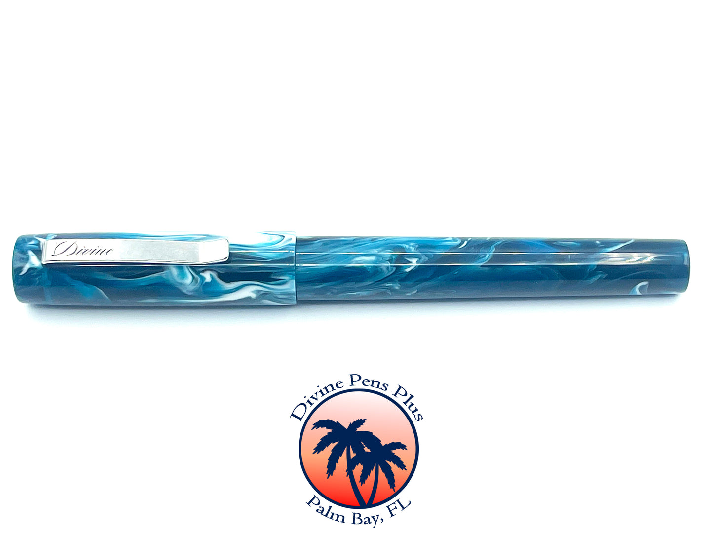 Agape Fountain Pen - "Arctic Blast" Brooks Blanks