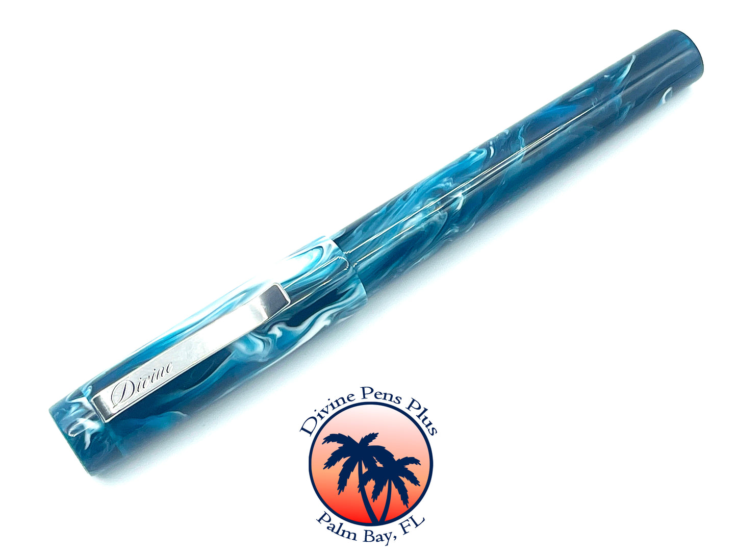 Agape Fountain Pen - "Arctic Blast" Brooks Blanks