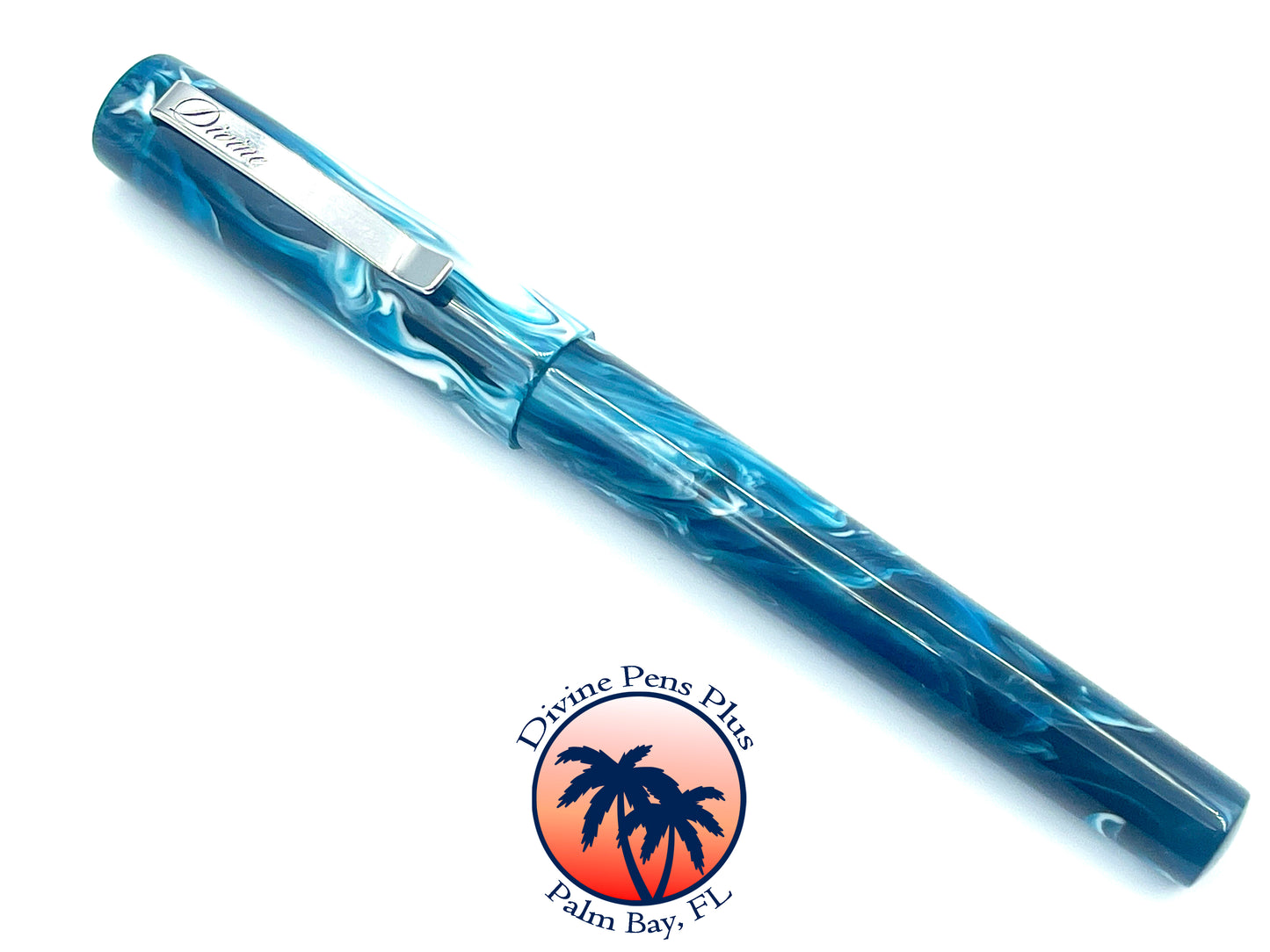 Agape Fountain Pen - "Arctic Blast" Brooks Blanks