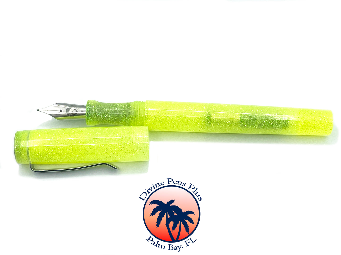 Agape Fountain Pen - "Highlighter Yellow" Glitter