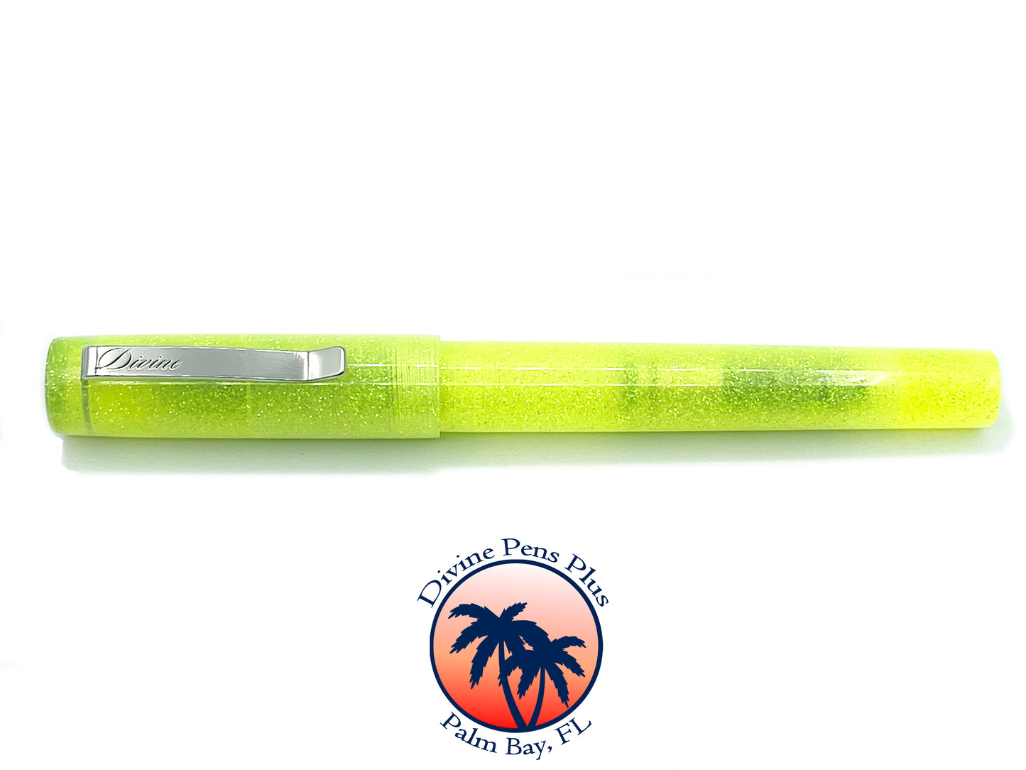 Agape Fountain Pen - "Highlighter Yellow" Glitter