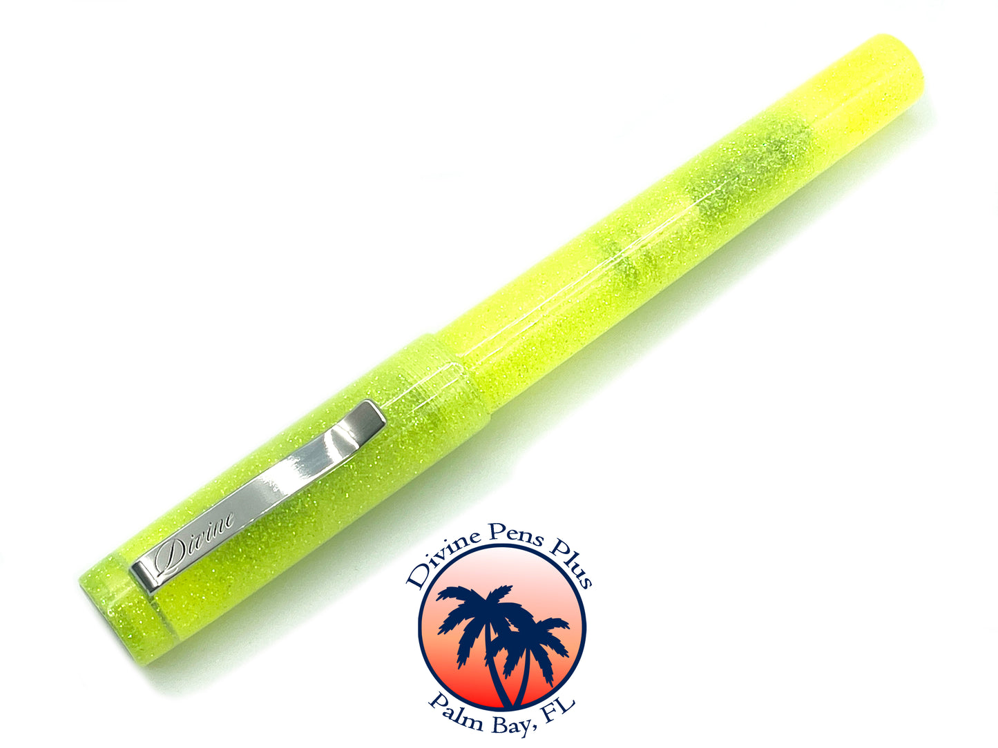 Agape Fountain Pen - "Highlighter Yellow" Glitter