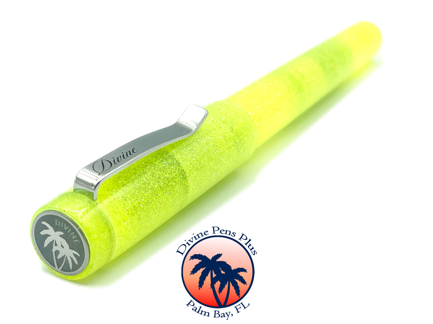 Agape Fountain Pen - "Highlighter Yellow" Glitter