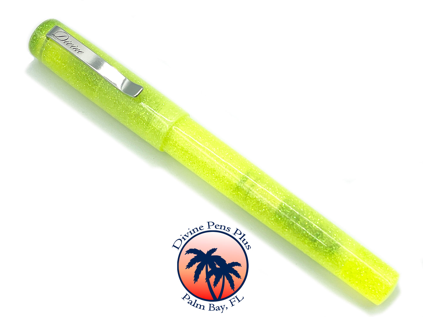 Agape Fountain Pen - "Highlighter Yellow" Glitter