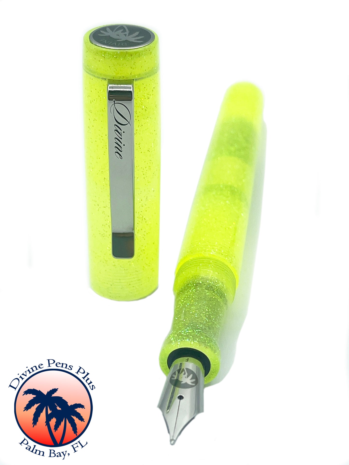 Agape Fountain Pen - "Highlighter Yellow" Glitter