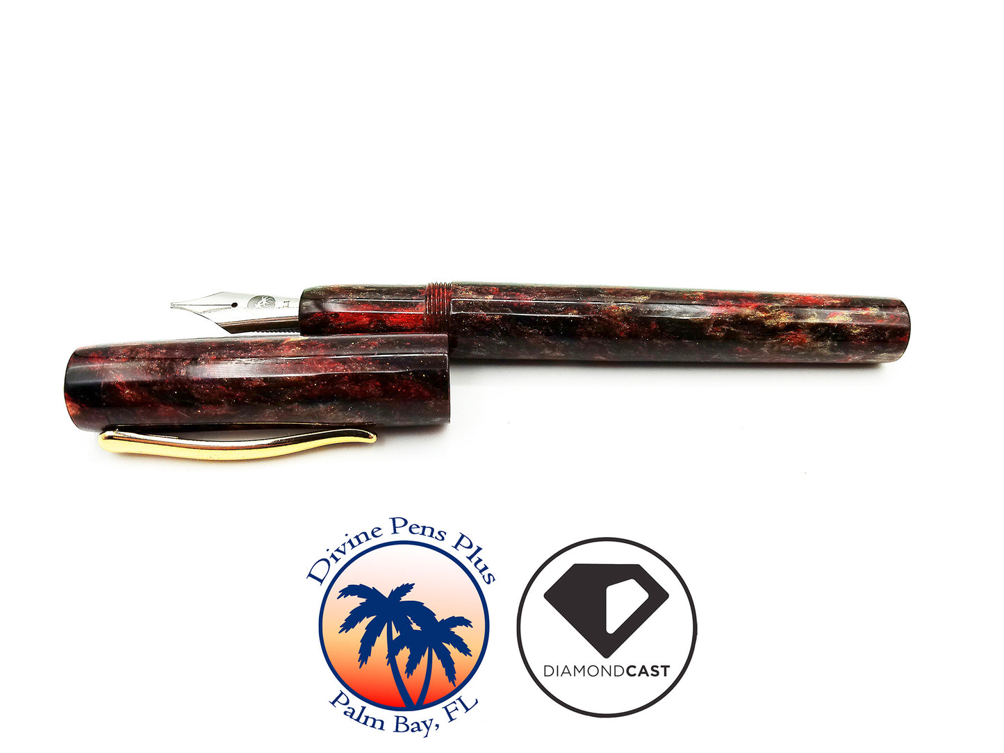 Agape Fountain Pen - "Red Dragon" DiamondCast™