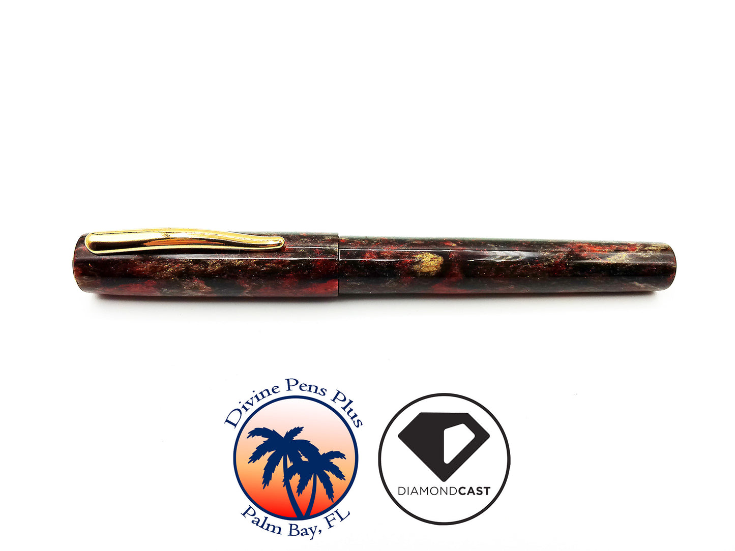 Agape Fountain Pen - "Red Dragon" DiamondCast™