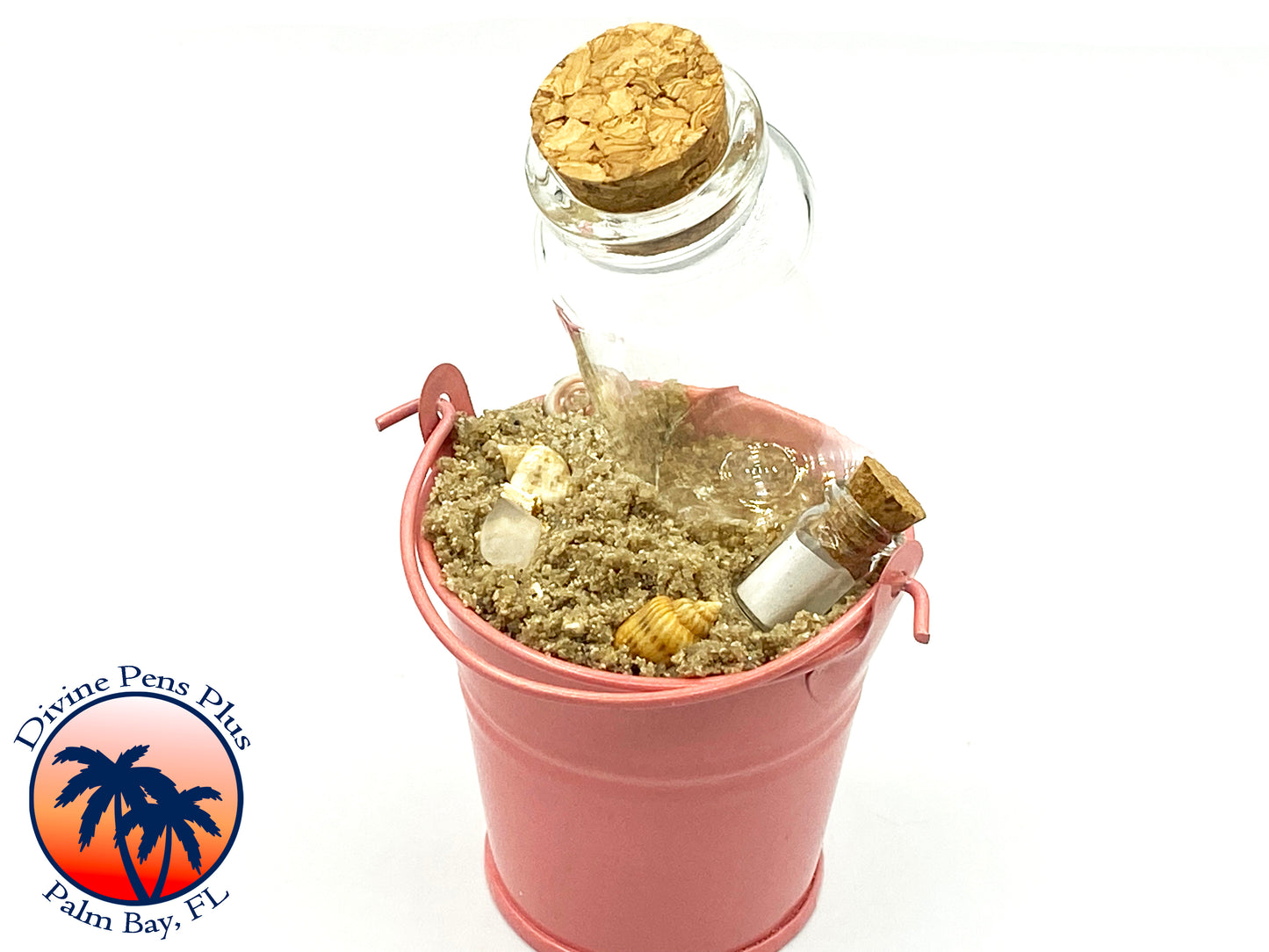 Beach Bucket Pen Display - Pink