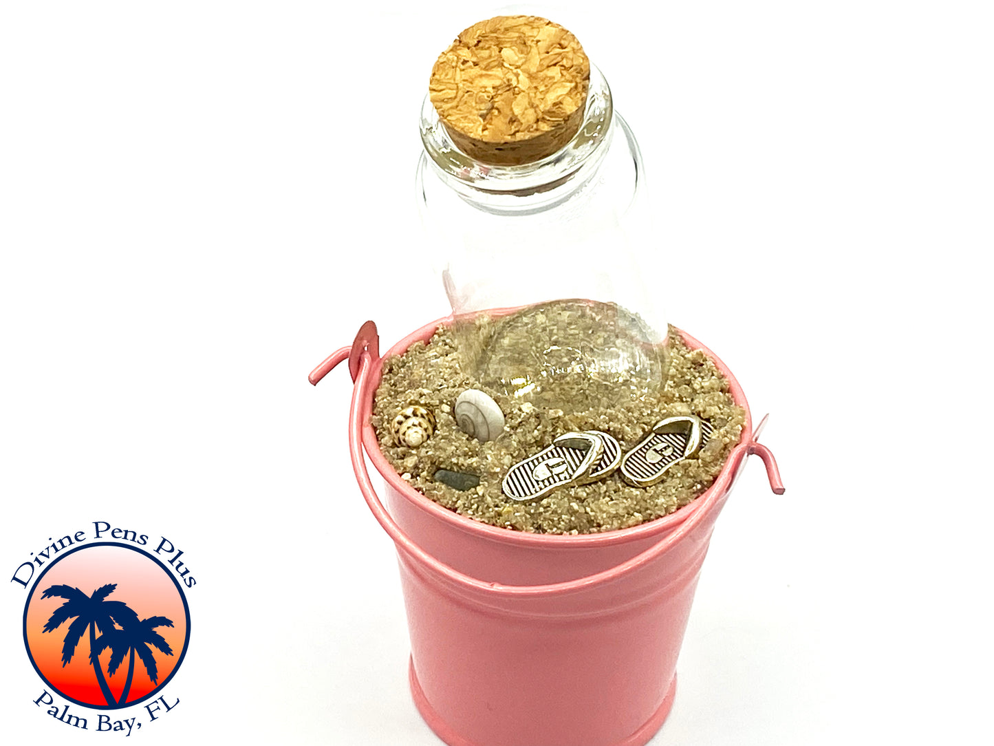 Beach Bucket Pen Display - Pink