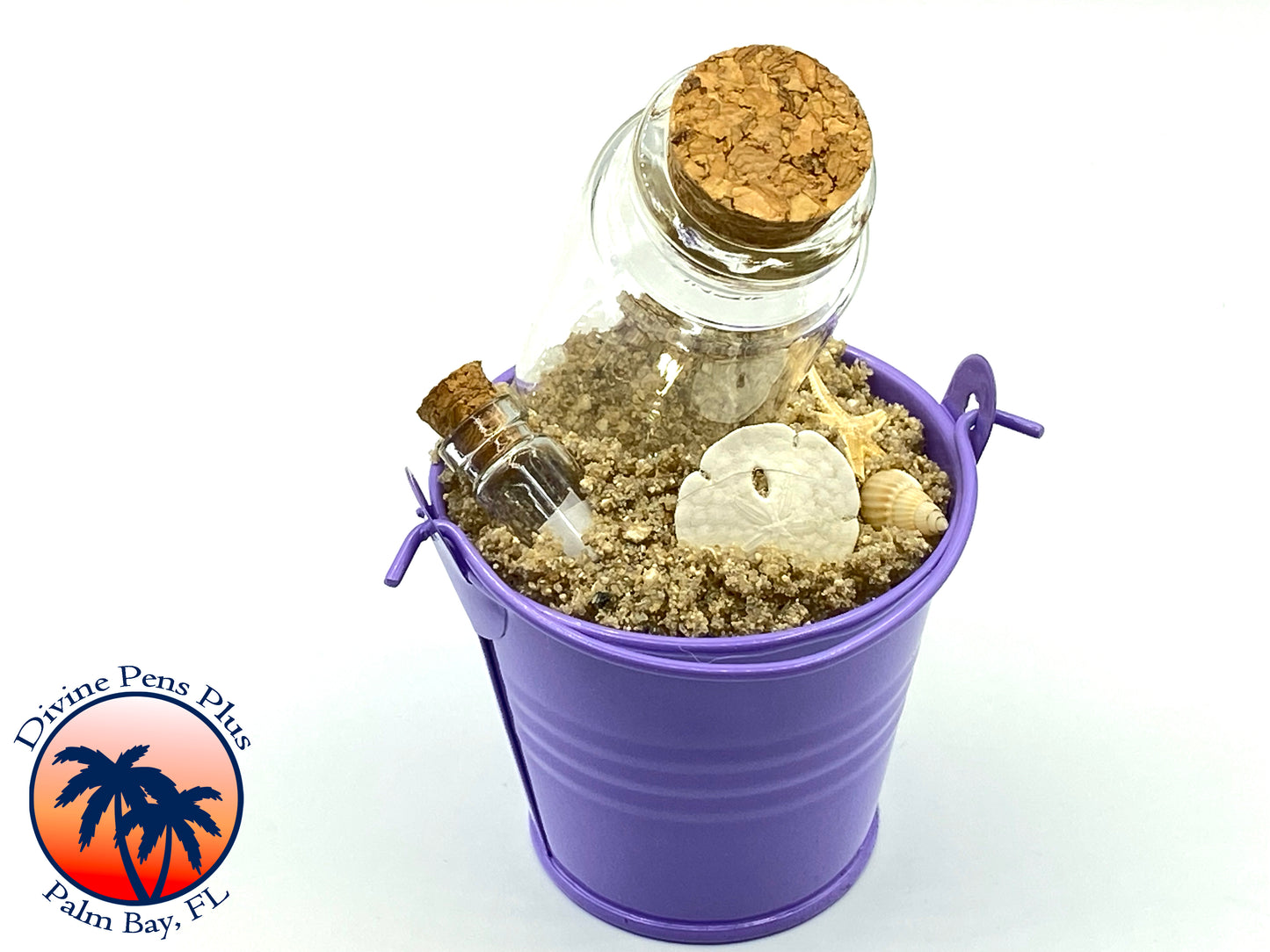 Beach Bucket Pen Display - Purple