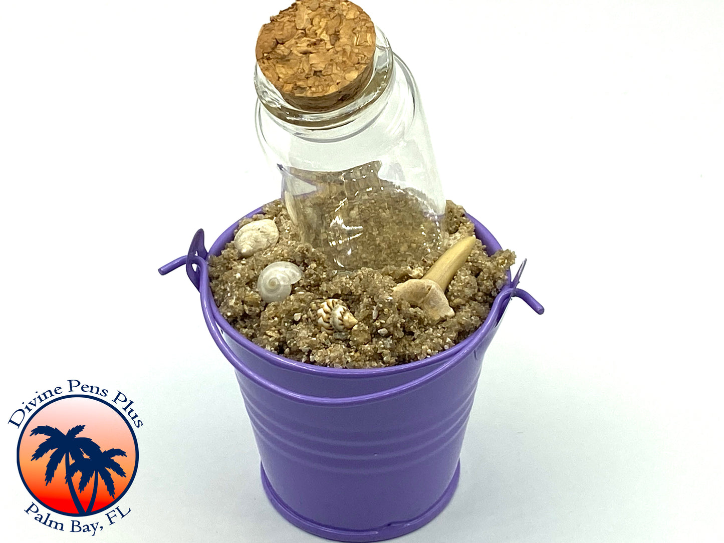Beach Bucket Pen Display - Purple