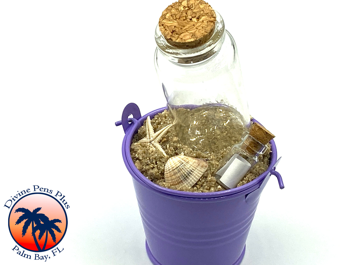 Beach Bucket Pen Display - Purple