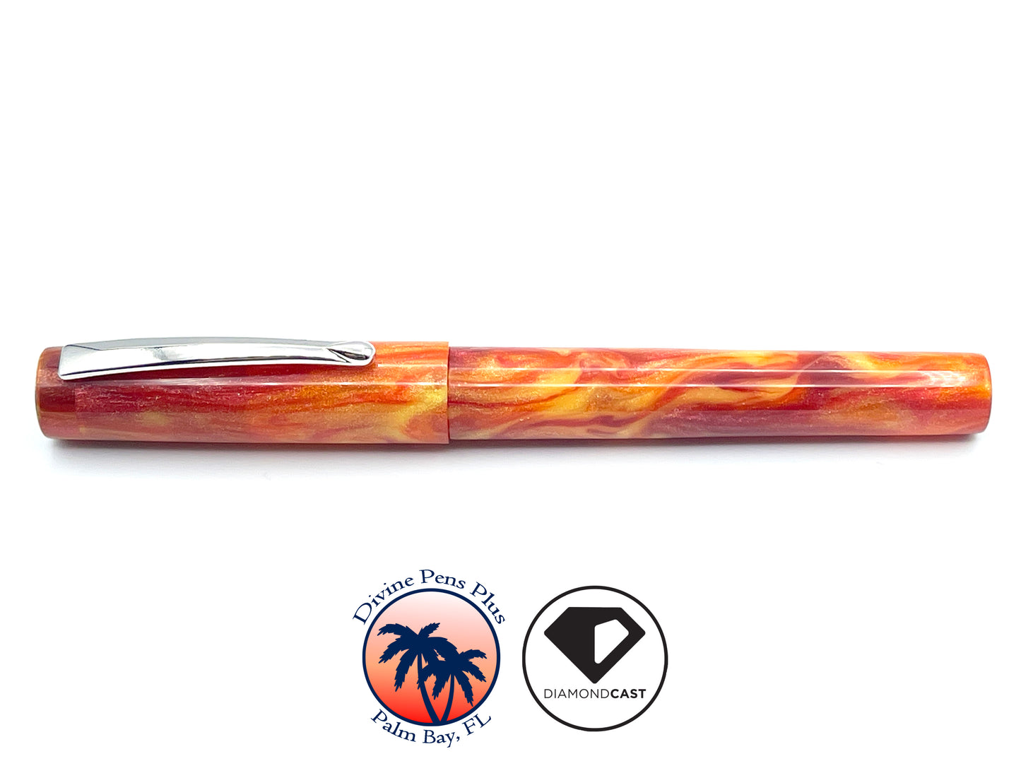 Agape Fountain Pen - "En Fuego" DiamondCast™