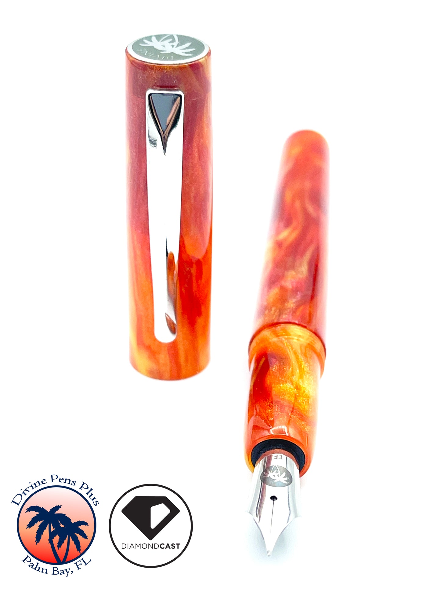 Agape Fountain Pen - "En Fuego" DiamondCast™