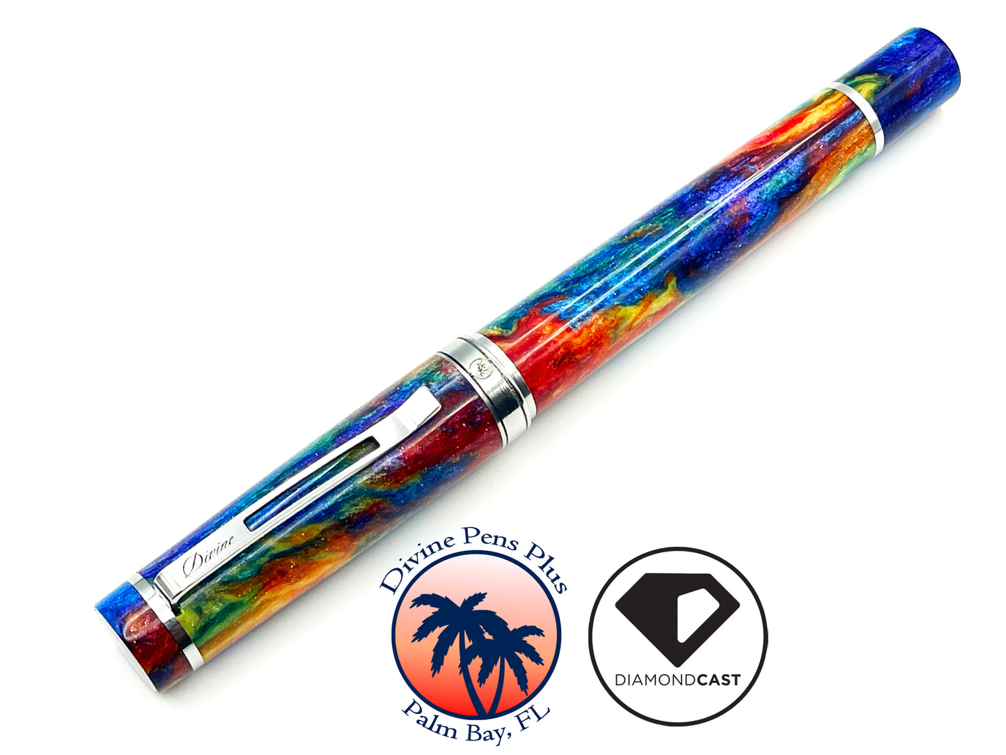 Divinus Fountain Pen - "Oil Slick" DiamondCast™