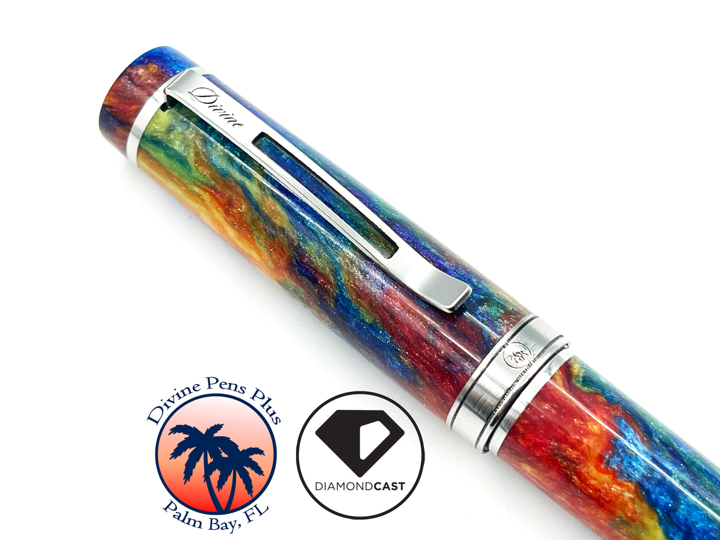Divinus Fountain Pen - "Oil Slick" DiamondCast™