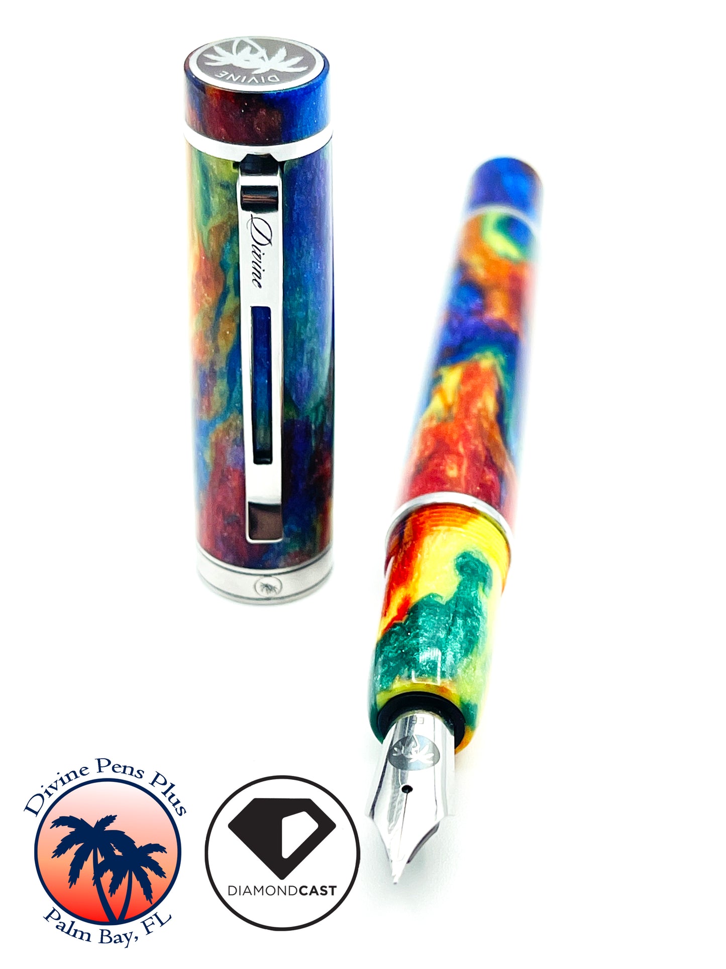 Divinus Fountain Pen - "Oil Slick" DiamondCast™