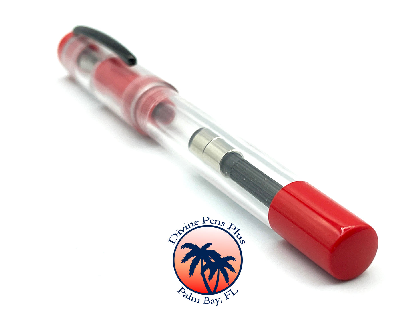 Agape Fountain Pen - Demonstrator w/Solid Red