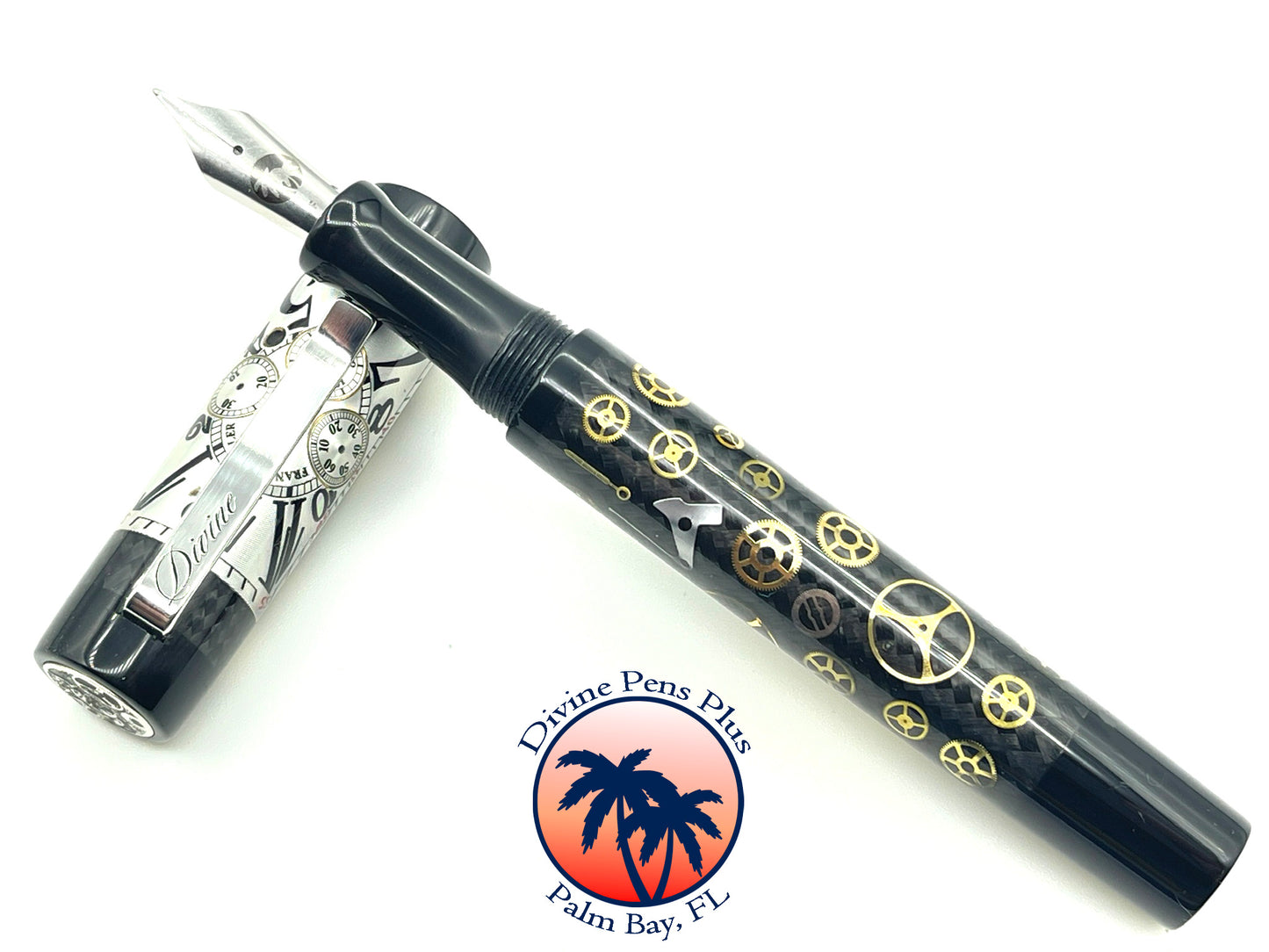 Custom Fountain Pen - Franck Mueller Watch Parts w/Carbon Fiber