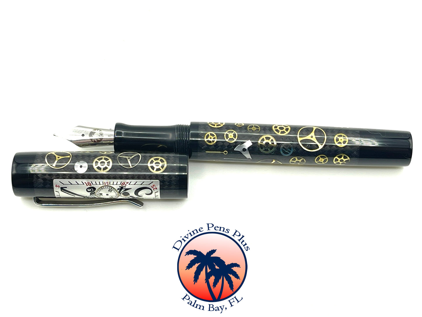 Custom Fountain Pen - Franck Mueller Watch Parts w/Carbon Fiber