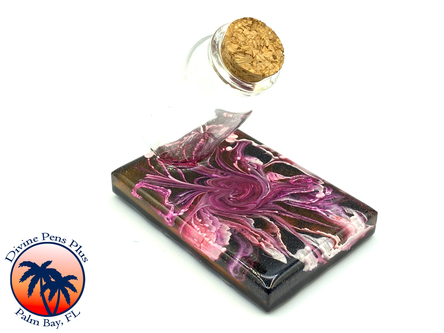 Magenta Flower Pen Display - Small Single Bottle