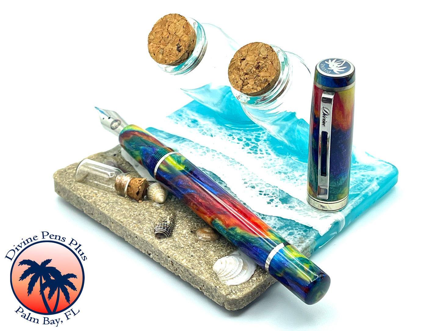 Seashore Pen Display - Double Bottle w/Cap Post (DP1)