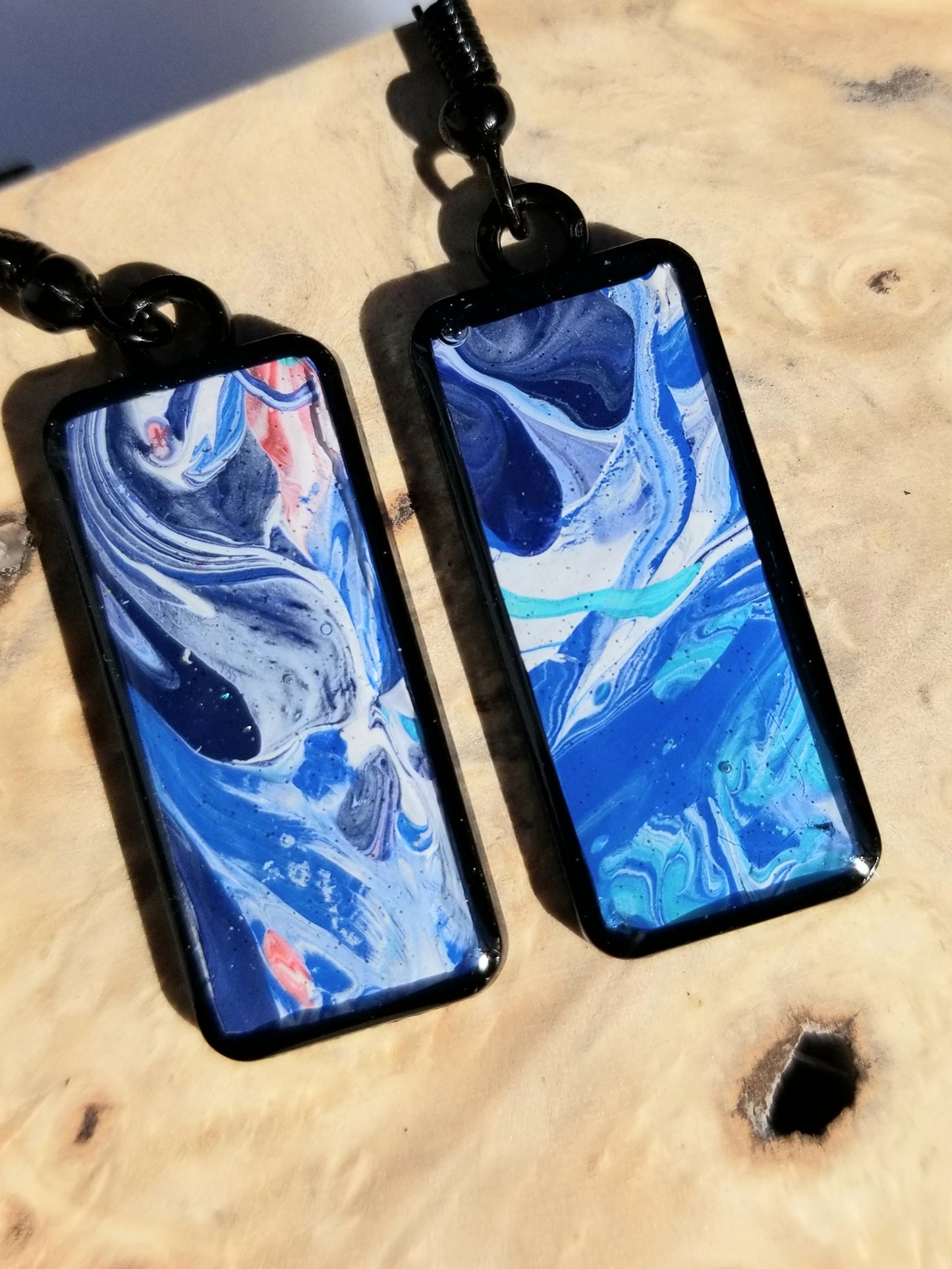 Acrylic Pour Skin with Resin Dome / Silver Tray or Black TrayWire Hook Earrings
