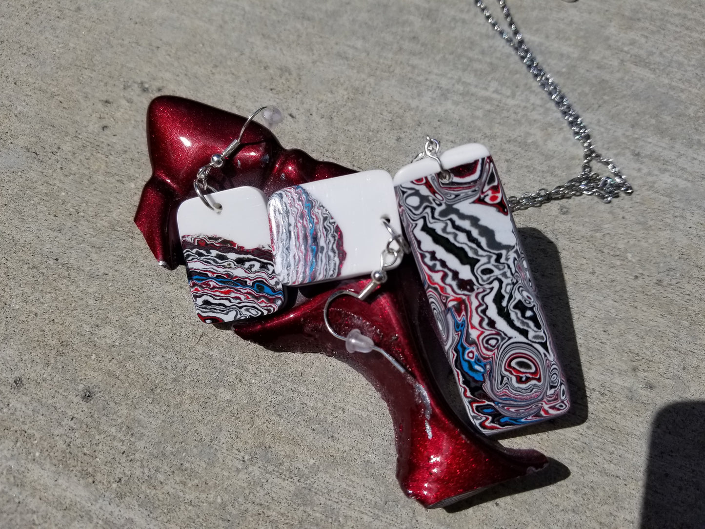 Jewelry Grade Fordite with Resin Divine White Jewelry