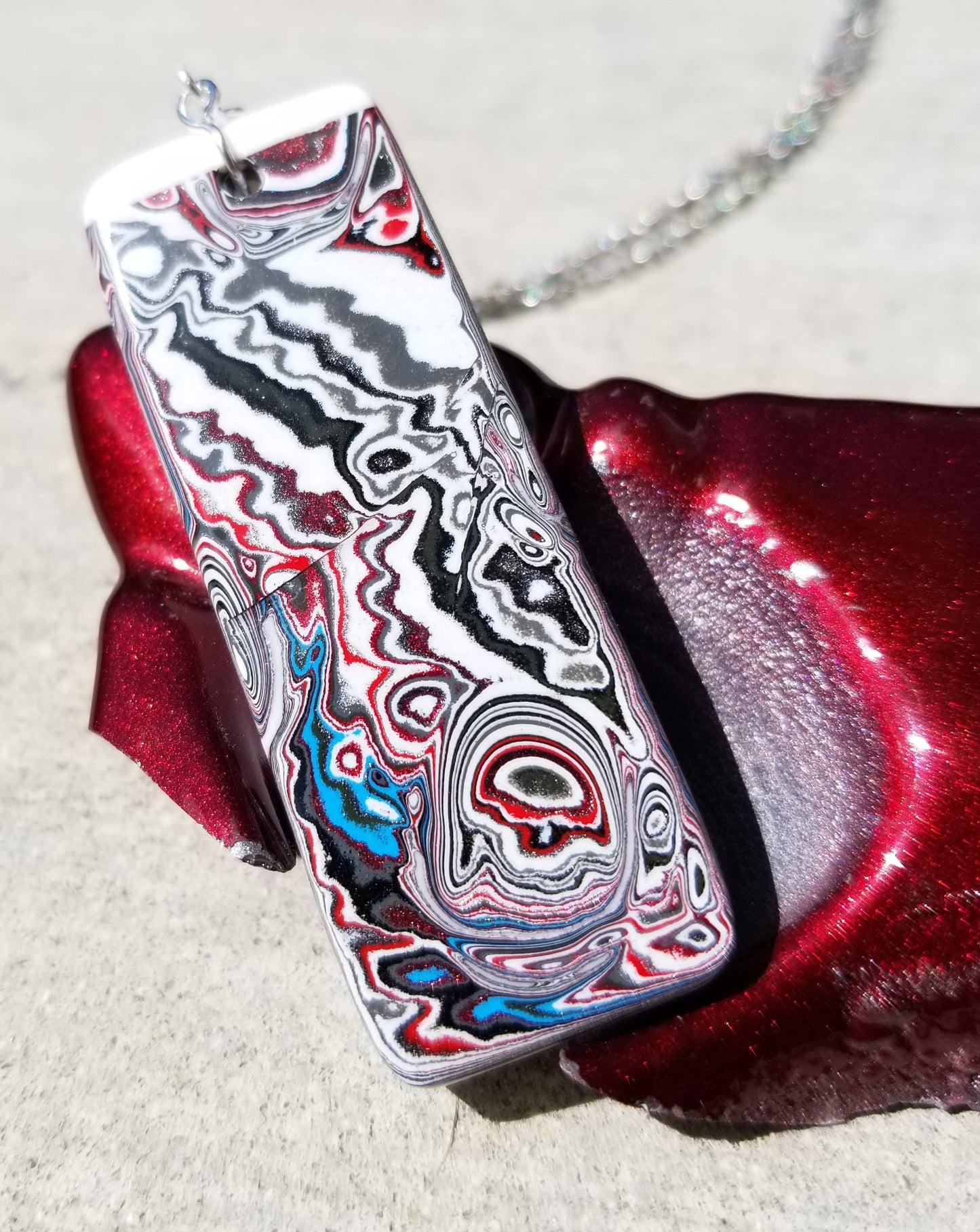 Jewelry Grade Fordite with Resin Divine White Jewelry