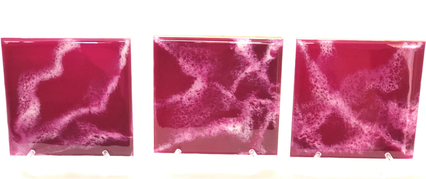 Square Wood Coasters - Various Colors