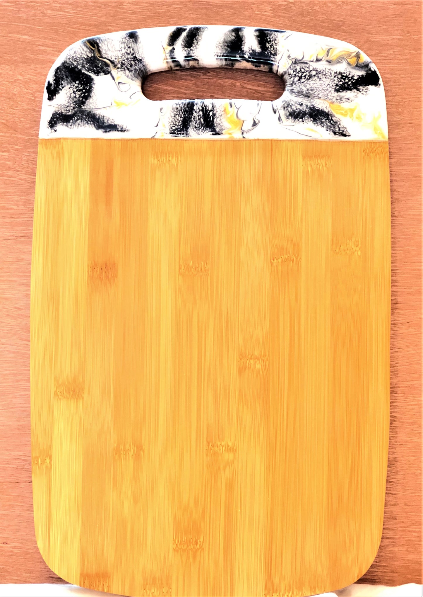 Cutting Board Large - Bamboo with "Granite" Resin Handle