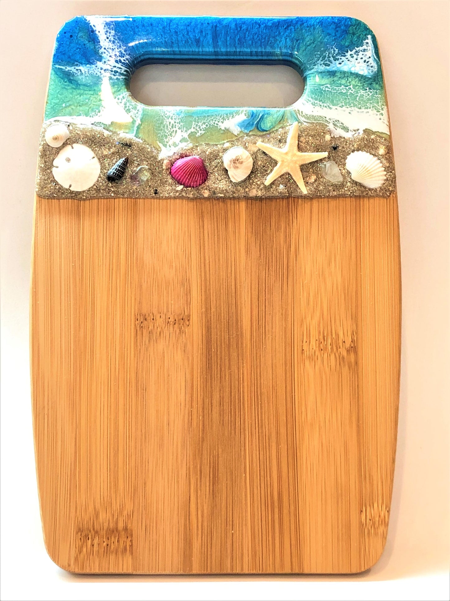 Cutting Board Small #1 - Bamboo with Beach Scene