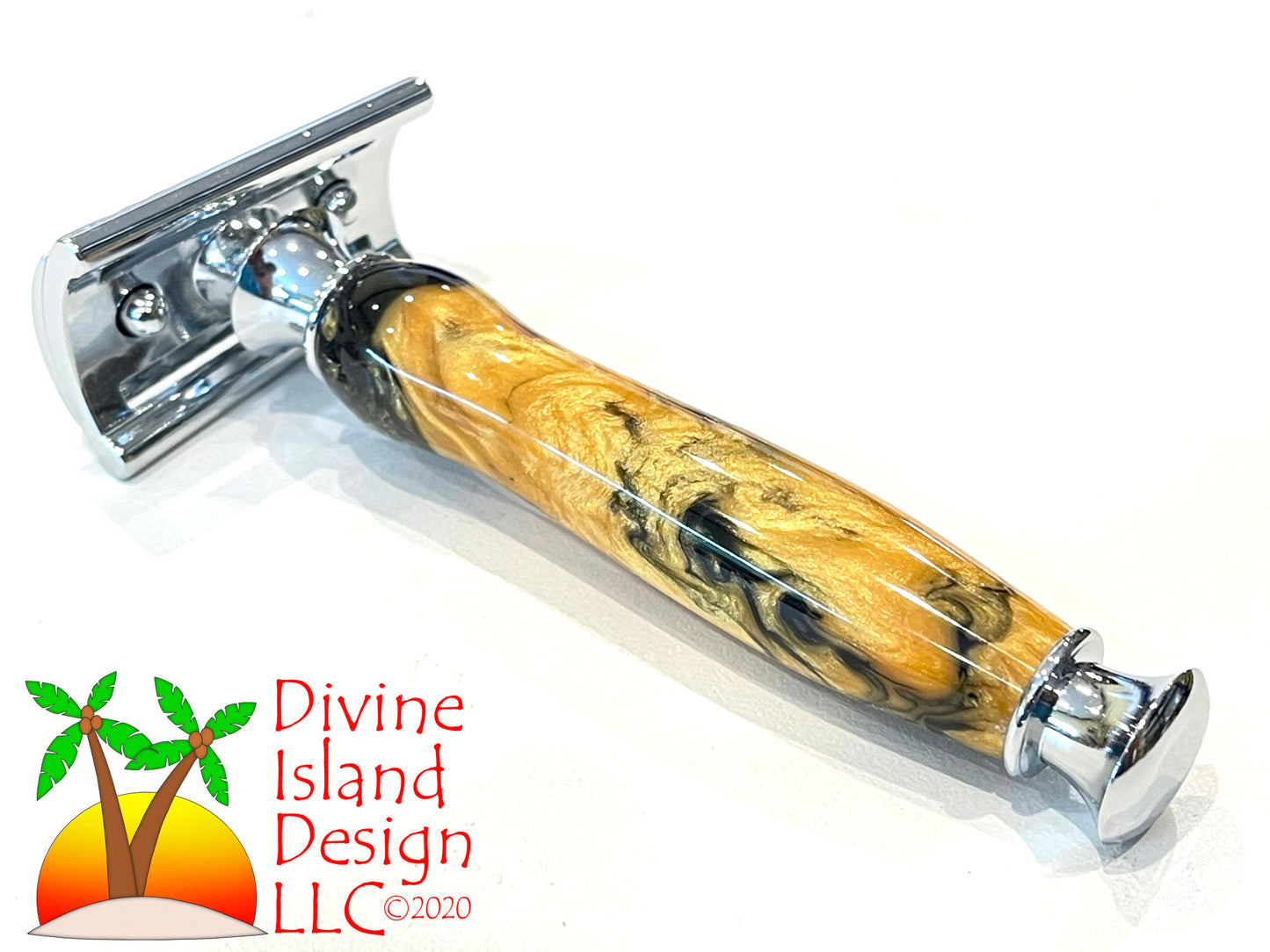 Safety Razor / Chrome - Resin / Black Gold