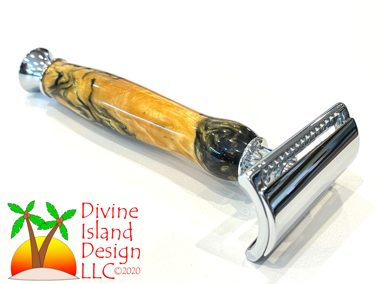 Safety Razor / Chrome - Resin / Black Gold