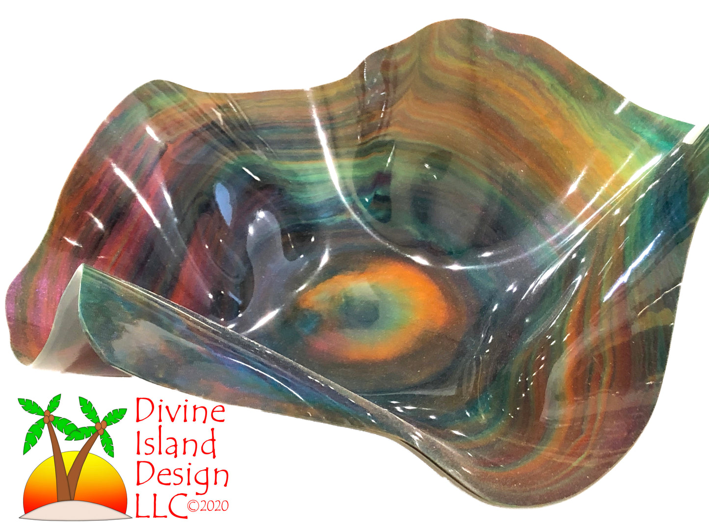 Resin Free Form Bowl - Multi Color