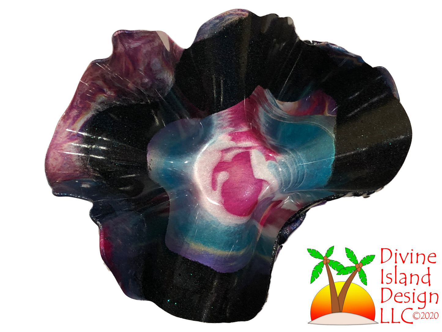 Resin Free Form Bowl - Small Multi Color