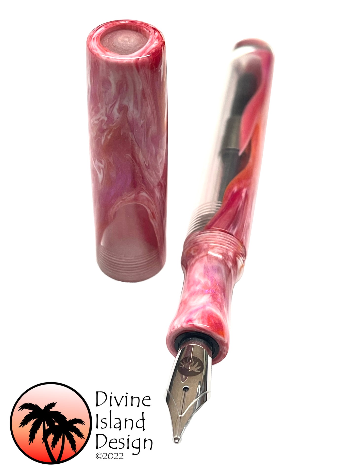 Conch Fountain - "Hibiscus" with Clear - Demonstrator