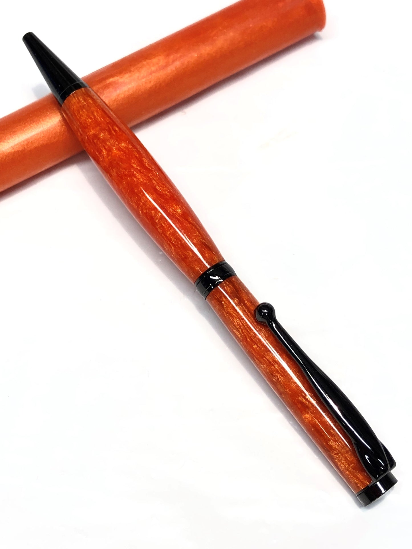 Slim Ballpoint / Gun Metal - Sun Orange Resin