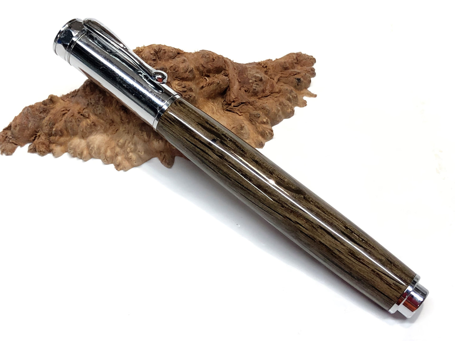 Zen Rollerball / Chrome - Wood / Tennessee Bog Oak