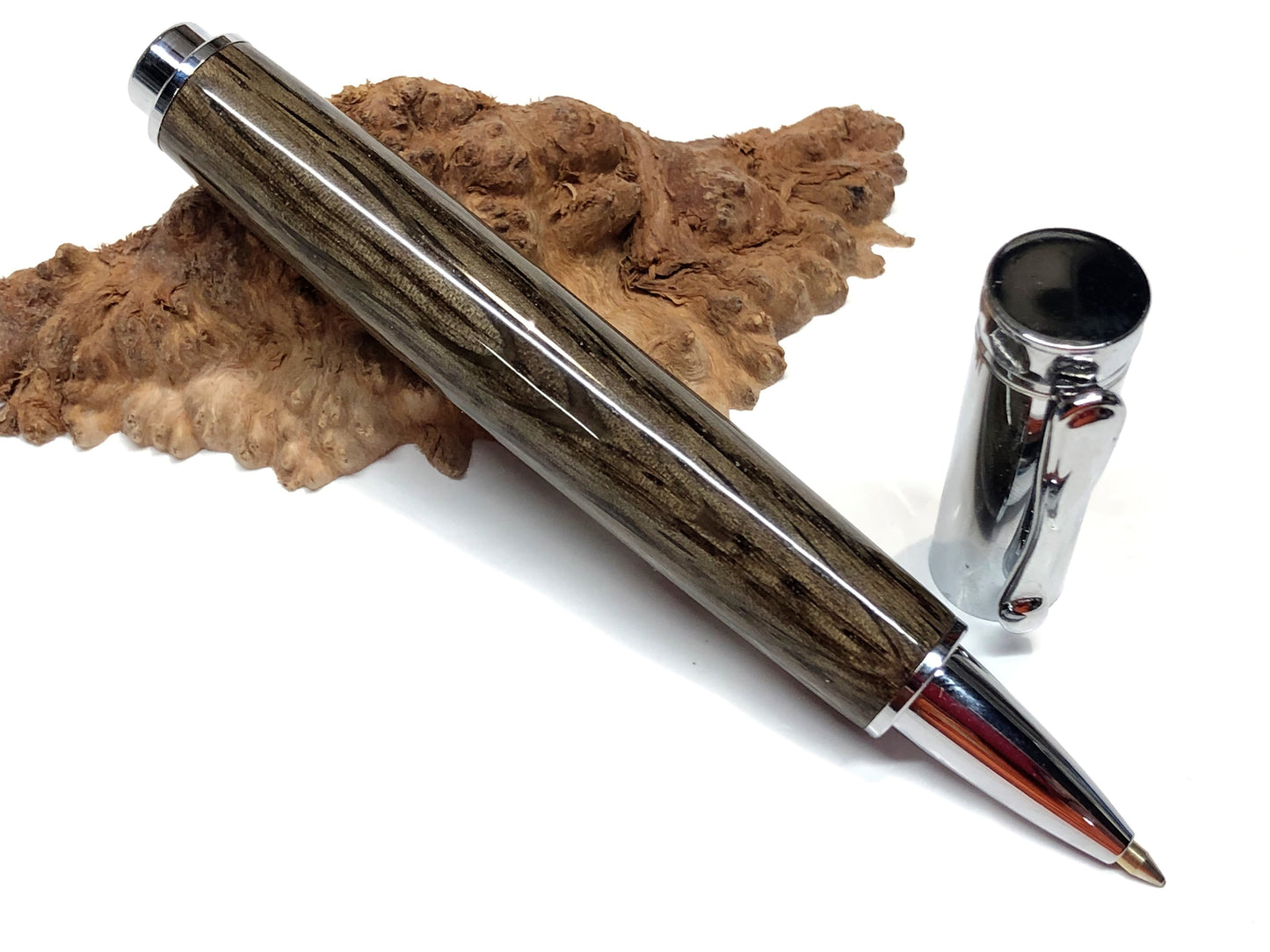 Zen Rollerball / Chrome - Wood / Tennessee Bog Oak