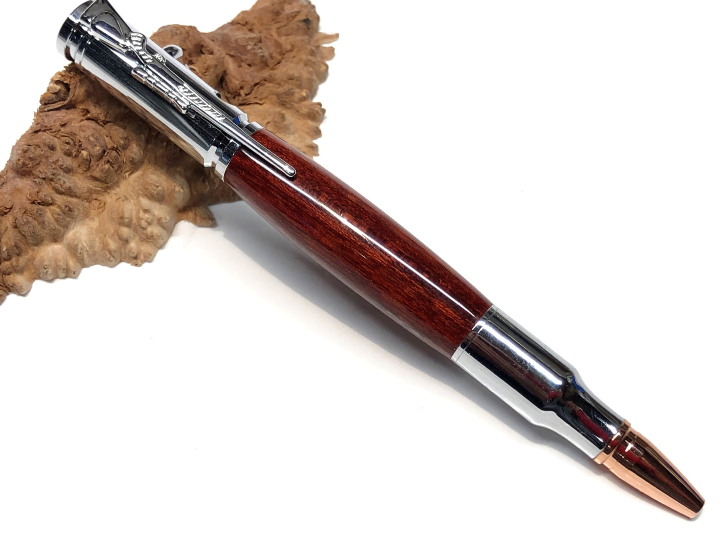 Bolt Action Ballpoint / Chrome - Wood / African Bloodwood