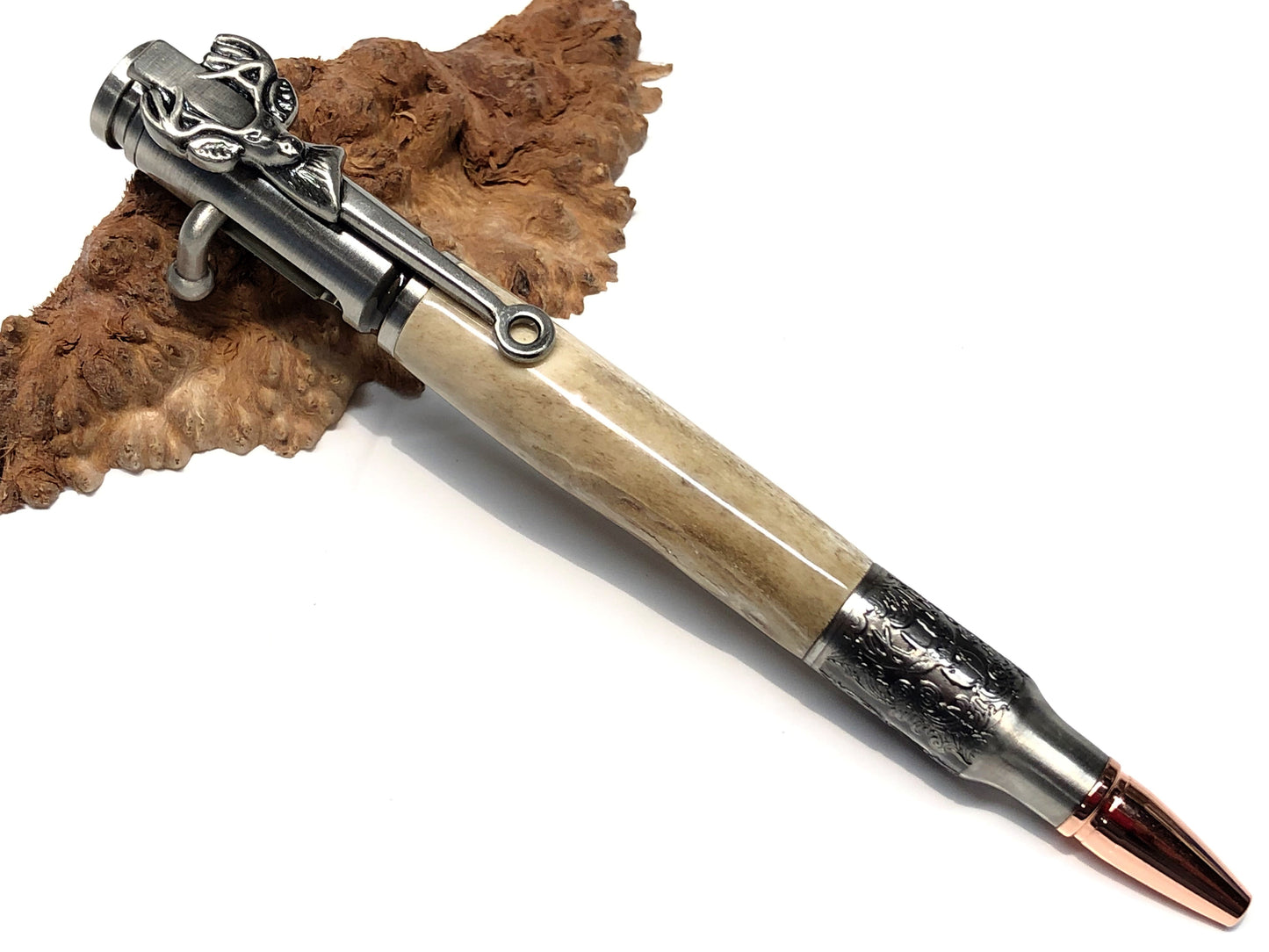 Deer Hunter / Antique Pewter - Whitetail Antler