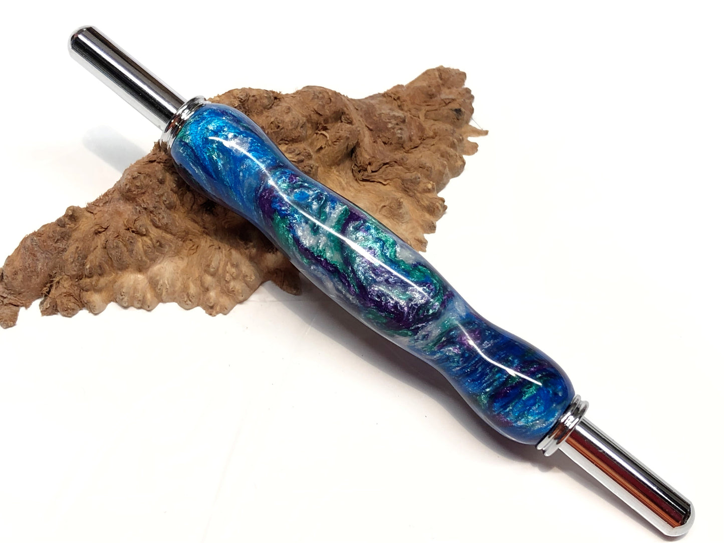 Seam Ripper / Double Blade - "Peacock" Custom Resin